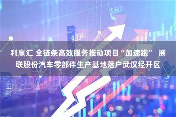 利赢汇 全链条高效服务推动项目“加速跑”  溯联股份汽车零部件生产基地落户武汉经开区